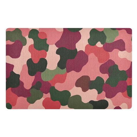 Red and Green Camouflage Floor Door Mat Outdoor Indoor for Home ...