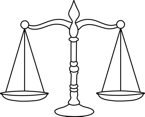 Scales of Justice Symbols Coloring Pages
