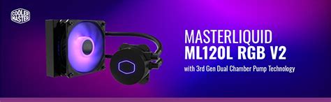 Cooler Master MasterLiquid ML120L RGB V2 CPU Liquid Cooler - Black ...