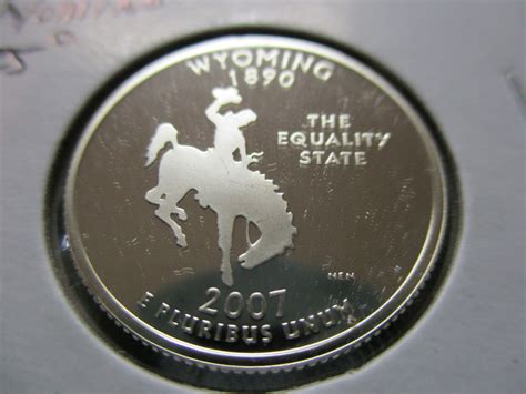 2007-S Wyoming Silver Proof State Quarter. Item: 25 ST07SWY-01. - For ...