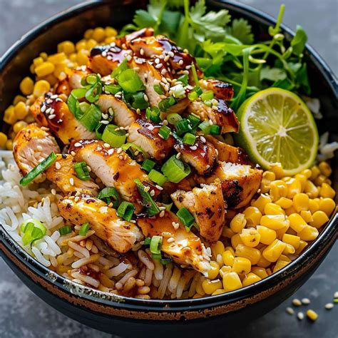Street Corn Chicken Rice Bowl Recipe | Recipe | Healthy bowls recipes ...