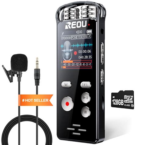 136GB Digital Voice Recorder with Playback for Lectures Meetings - REOU ...