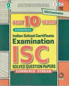 Past 10 Years Indian School Certificate Examination Isc For Class - 12 ...
