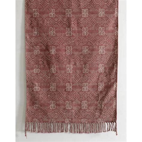 Burgundy Block Printed Rug – NamastayIndia.Co