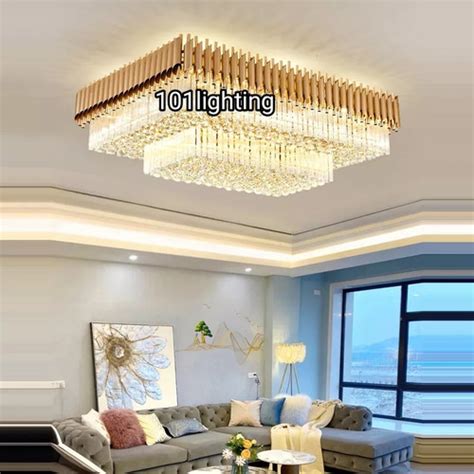Jual lampu plafon kristal minimalis modern pencahayan ruang tamu 988032 ...