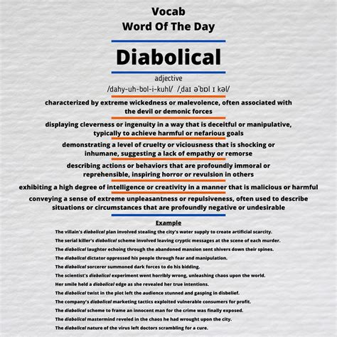 Diabolical : r/VocabWordOfTheDay