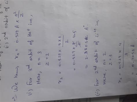 The radius of first bohr orbit of hydrogen atom is 0.529 a0. Calculate ...