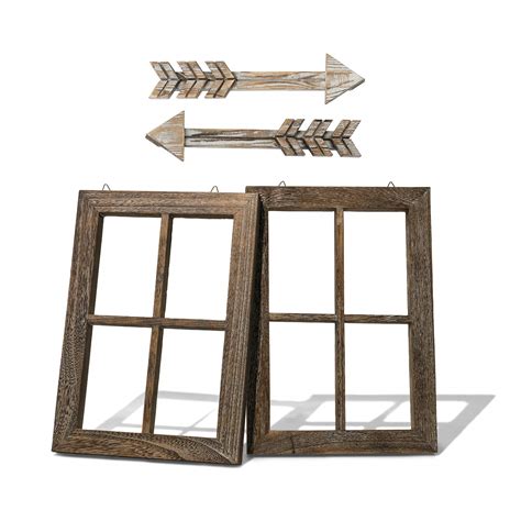 Buy Rustic Wall Decor Wood Window Frames & Arrow Decor - Farmhouse ...