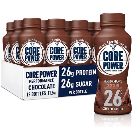 fairlife Core Power Protein Shake, 26g Protein, Chocolate, 11.5 Fl Oz ...
