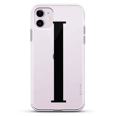 Initials: Black Initial I3 | Luxendary Air Series Clear case with 3D ...
