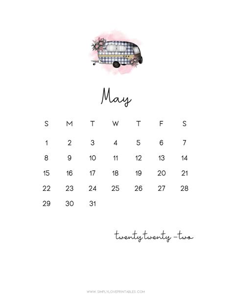 April May 2022 Calendar Printable