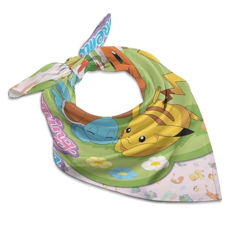 Pokémon - Blooming Pokemon Square Satin Head Scarf Hair Scarves Silk ...