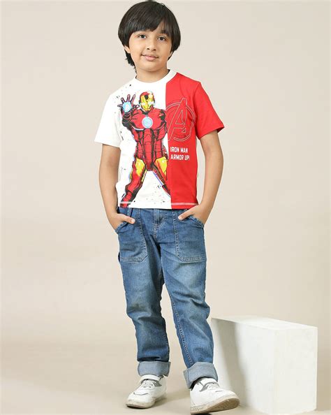 Iron Man Printed Regular Fit Tshirt For Boys – Kidsville