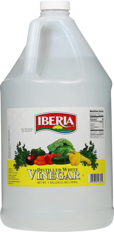 Amazon.com: Iberia All Natural Distilled White Vinegar, 1 Gallon - 5% ...