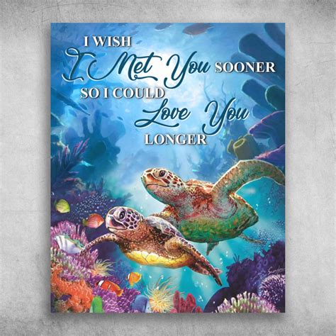 I Wish I Met You Sooner So I Could Love You Longer Sea Turtle - FridayStuff