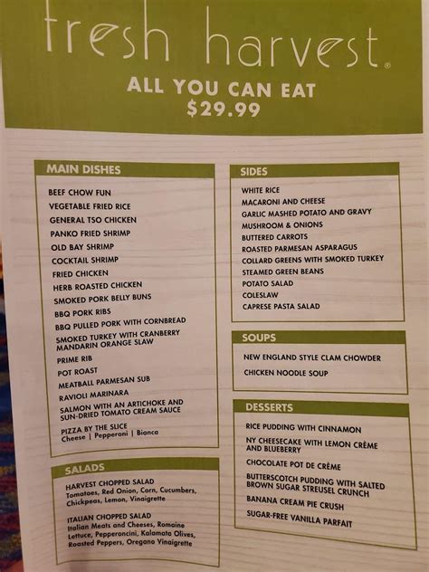 Harvest Breakfast Buffet Menu at Melody Hanks blog