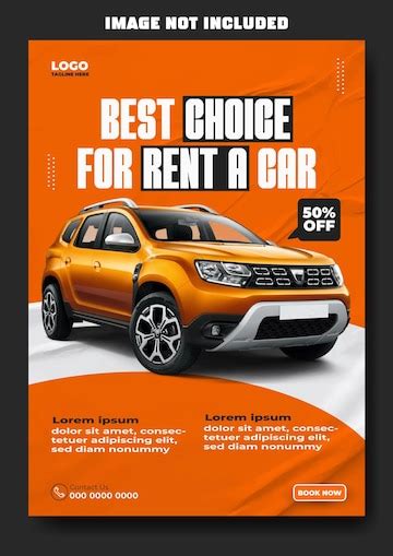 Car rent flyer template design | Premium Vector