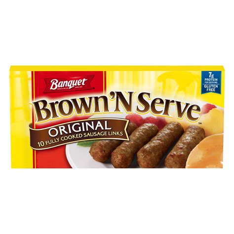 Banquet Brown 'N Serve Fully Cooked Original Sausage Links, 6.4 oz, 10 ...