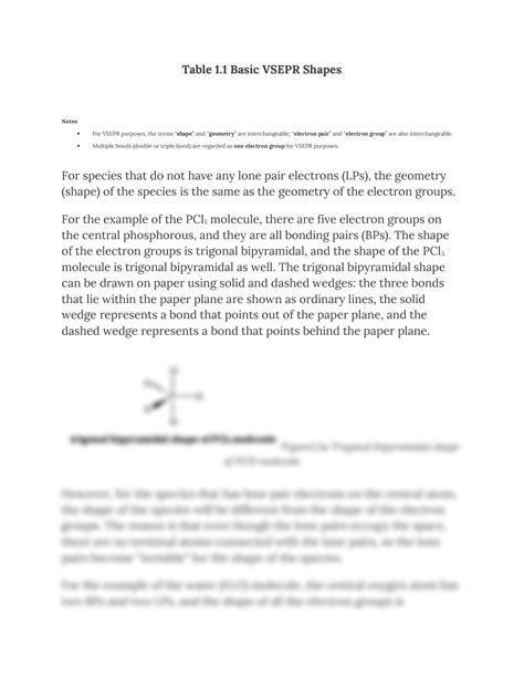 SOLUTION: 1 5 valence shell electron pair repulsion theory vsepr ...