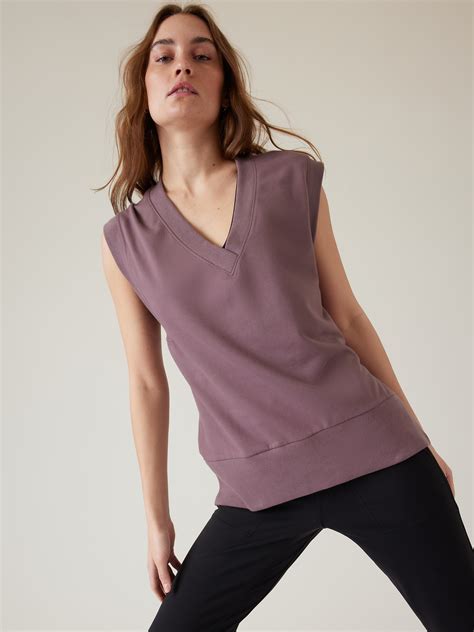 Retroterry V-Neck Sweatshirt Tee | Athleta