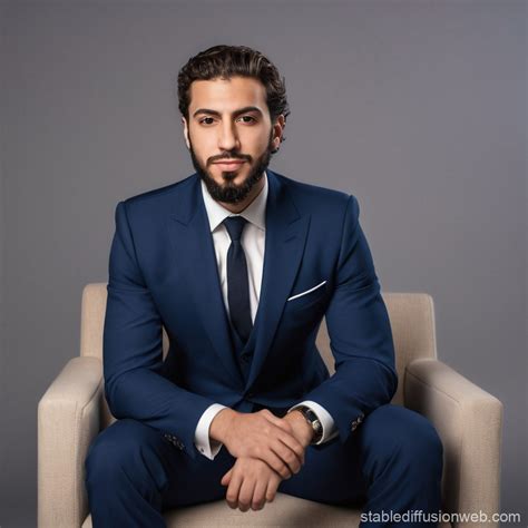 Tech Podcast Host Middle Eastern Man | Stable Diffusion Online