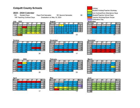 Colquitt County Schools Calendar 2024-2025 (Georgia) - School Calendar Info