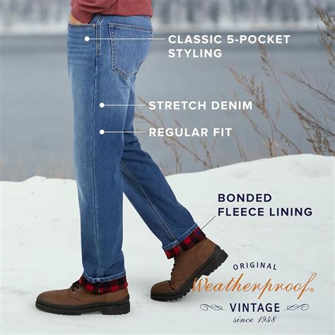 Mens Fleece Lined Jeans Sale