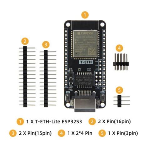 Buy LILYGO T-ETH-Lite ESP32-S3 W5500 Ethernet, WiFi Bluetooth Module ...