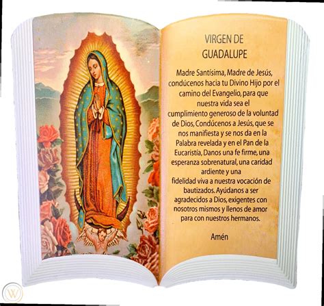 (Oracion) A la Virgen De Guadalupe con soporte para mes o colgar ...