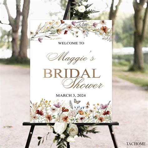 Amazon.com: Personalized Bridal Shower Sign, Wildflower Bridal Shower ...