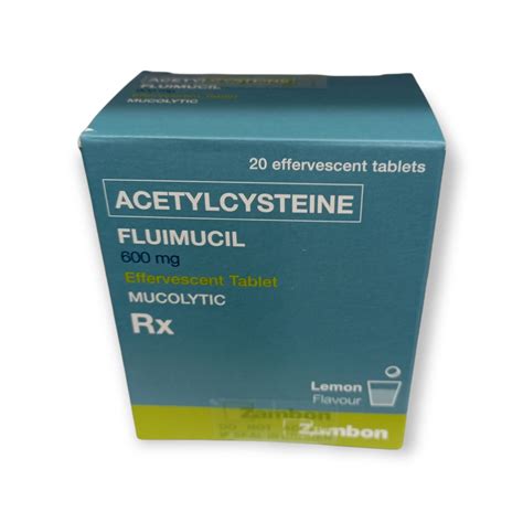 FLUIMUCIL Acetylcysteine 600mg Effervescent Tablet Lemon 20's price in ...