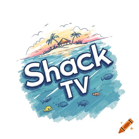 Shack TV logo with island and fish on Craiyon