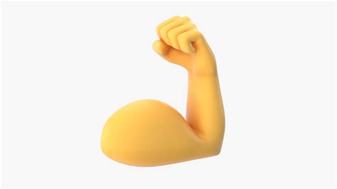 3D Flexed Biceps Emoji Model - TurboSquid 1549517