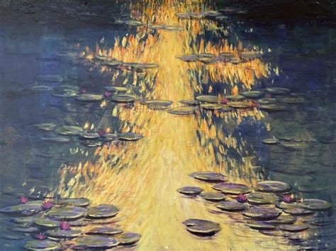 "Waterlilies 3": Brown Acrylic Painting by Chaitan Bhosale | ArtZolo.com