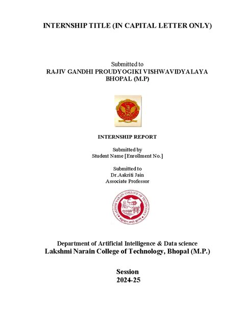 Format of Internship Report 7 semester-2-1 - INTERNSHIP TITLE (IN ...