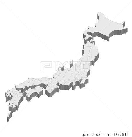 日本地图日本地图-图库插图 [8272611] - PIXTA