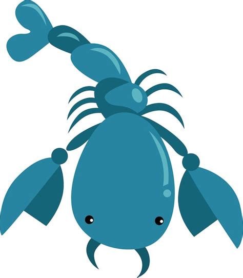 A cartoon image of a blue cartoon character with a blue fish on the ...