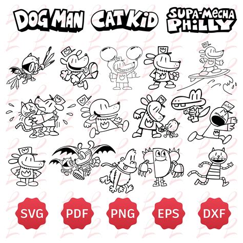 Dog Man Svg Bundle Dog Police Man Svg Cat Kid Svg Supa - Etsy México