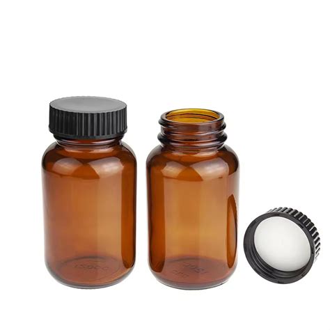 60ml 75ml 100ml 120mlc 4oz Amber Pharmaceutical Glass Wide Mouth ...