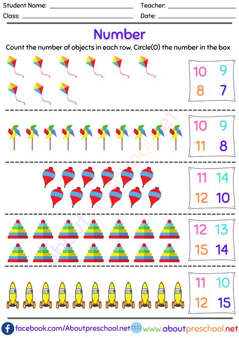 Free Kindergarten Counting Worksheets-6 - About Preschool