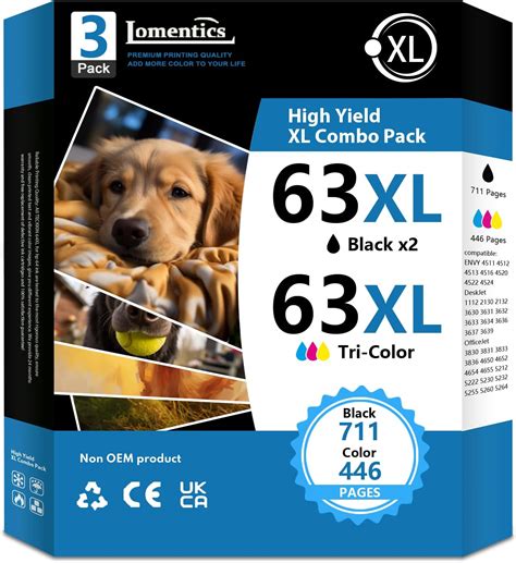 Amazon.com: 63XL Ink Cartridge Combo Pack (3 Pack, 2Black/1Tricolor ...
