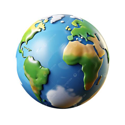 Cartoon Earth Globe 3d Render World Map, Earth Clipart, Globe Clipart, Map Clipart PNG ...