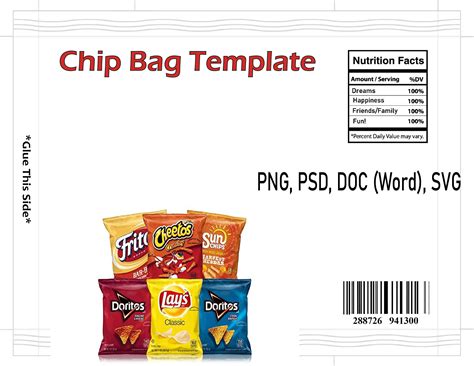 What Size Is The Chip Bag Template
