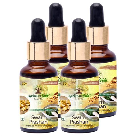 Buy Aachman Veda ® Swarna Prashan Drops for kids Enriched With 45mg 24 ...