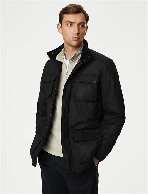 Buy Pure Cotton Wax Parka Jacket with Stormwear™ at Marks & Spencer