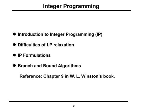 Image result for Integer Programming Basics