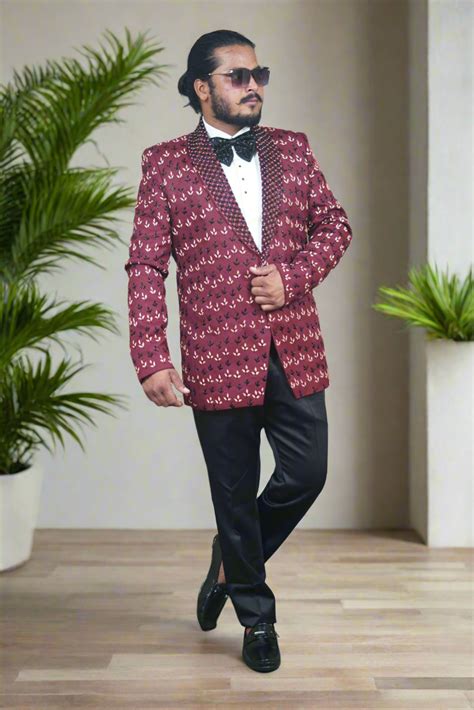 Men's Exclusive Maroon Handcrafted Tuxedo Suit – Elegant Luxury by KPH ...