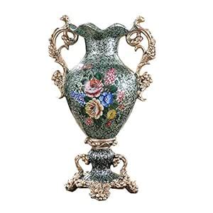 Buy ZR-DECOR European-Style Retro Resin Large Flower Vases for Living ...