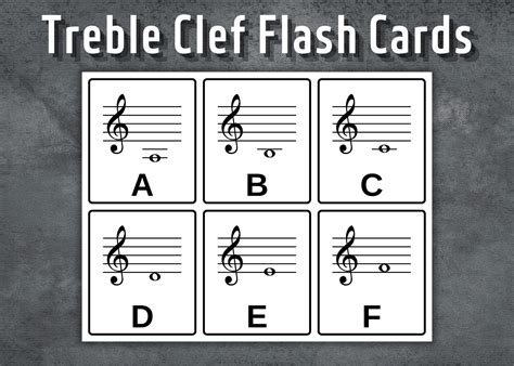 Treble Clef Flash Cards Printable - Download & Print Free Educational ...