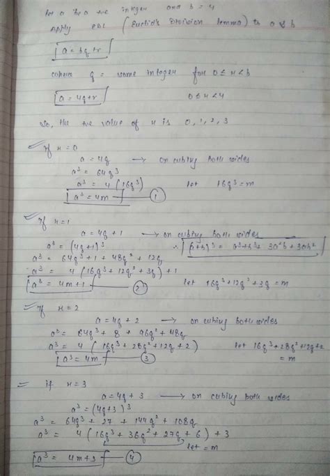 show that the cube of any positive integer of the form 4m,4m+1or4m+3 ...